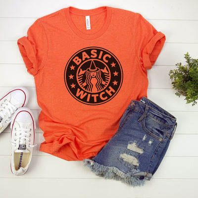 Basic Witch Unisex T-Shirt - Heather Orange