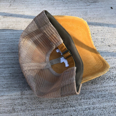 Dog Mom Hat, Trendy Distressed Dad Hat Baseball Cap, Mustard Yellow Hat