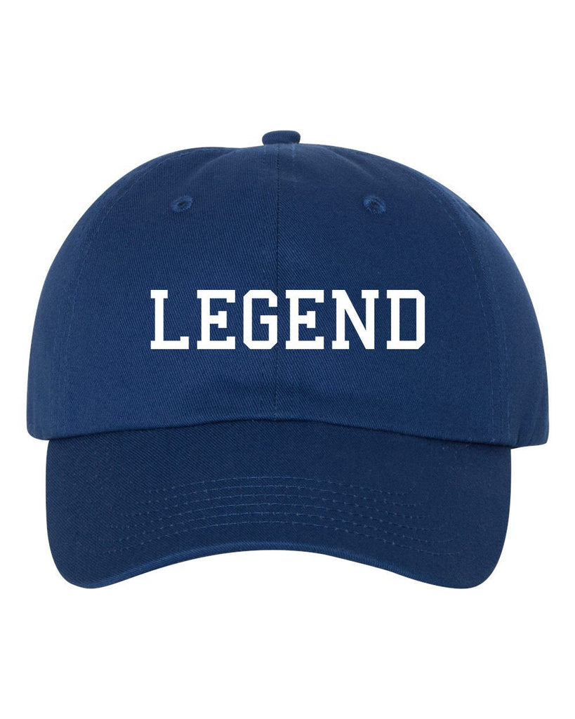 Legend + Legacy Matching Father and Son Baseball Dad Hats, Youth Hat, Kids Hat, Matching Dad and Son Dad Hats. Fathers Day Gift - Blue