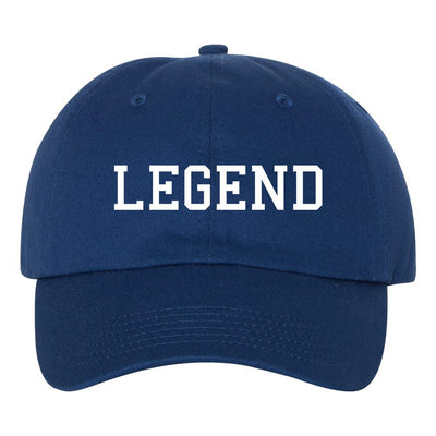 Legend + Legacy Matching Father and Son Baseball Dad Hats, Youth Hat, Kids Hat, Matching Dad and Son Dad Hats. Fathers Day Gift - Blue