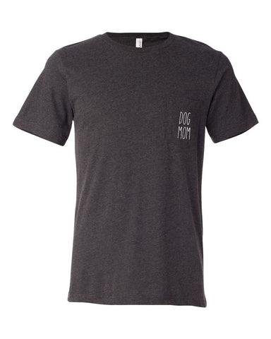 Dog Mom Pocket T-Shirt Tee, Dog Shirts, Dog Shirt, Dog Mom Shirts, Dog Mama,  Fur Mom Shirts, 4 Colors Available!