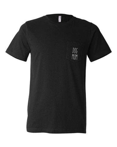 Dog Mom Pocket T-Shirt Tee, Dog Shirts, Dog Shirt, Dog Mom Shirts, Dog Mama,  Fur Mom Shirts, 4 Colors Available!