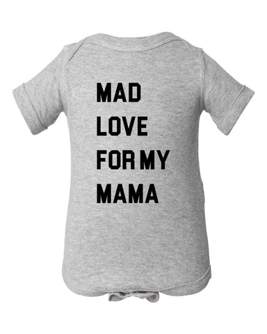 Mad Love For My Mama Baby Infant Bodysuit, Baby Bodysuit, Love My Mama Sorry, Baby Bodysuit, Newborn Outfit, Unisex Baby Clothes