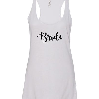 Bride + Bride Tribe Women's Triblend Racerback Tank Top Shirt, Bachelorette Party, Bridal Shirts, Bridesmaids, Bridal Party