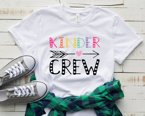 Kinder crew shirt, Kinder teacher shirt, Kindergarten Shirt, Kindergarten teacher shirt, Teacher t-shirts, kinder teacher gifts, Teacher