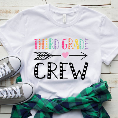 Third Grade Crew Shirt, 3rd grade shirt, Teacher Shirt, Third Grade crew shirt, 3rd Grade Teacher shirt, third grade teacher shirt