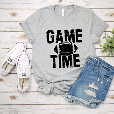 Game Time Shirt, Custom football shirts, Favorite football shirts, Football shirts, Game day shirts, Unisex Shirt - Deep Heather Grey