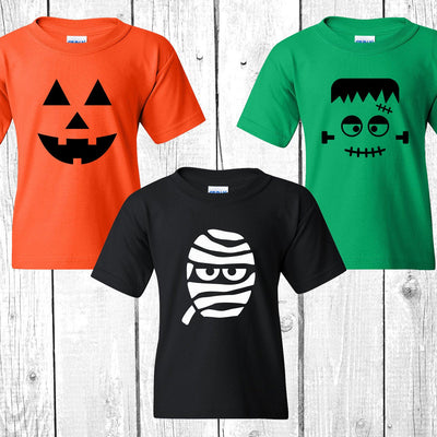 Halloween Character Adult Unisex T-Shirt Tee, Halloween Shirts, Pumpkin Shirt, Frankenstein Shirt, Mummy Shirt, Ghost Face Shirt, Halloween