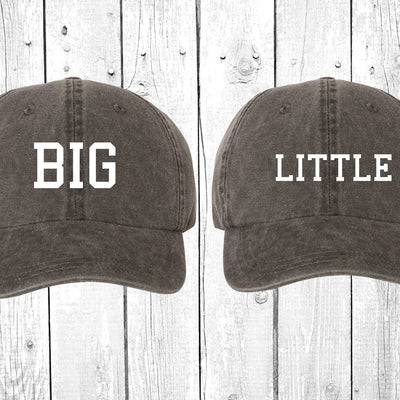 Big Little Sorority Dad Hat Cap, College Font, Pigment Dyed Baseball Hats Caps, Sorority Hats, Big, Little, G Big, Choose Your Hat Color!