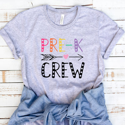 Pre-K Crew Shirt, Pre Kinder shirt, Teacher Shirt, Teacher team squad crew Shirt, Gift For Teacher, Teacher Gift, Teacher shirt