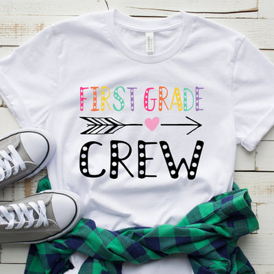First grade crew shirt, 1st grade teacher shirt, first grade Shirt, first grade teacher shirt, Teacher t-shirts, 1st grader shirts, Teacher