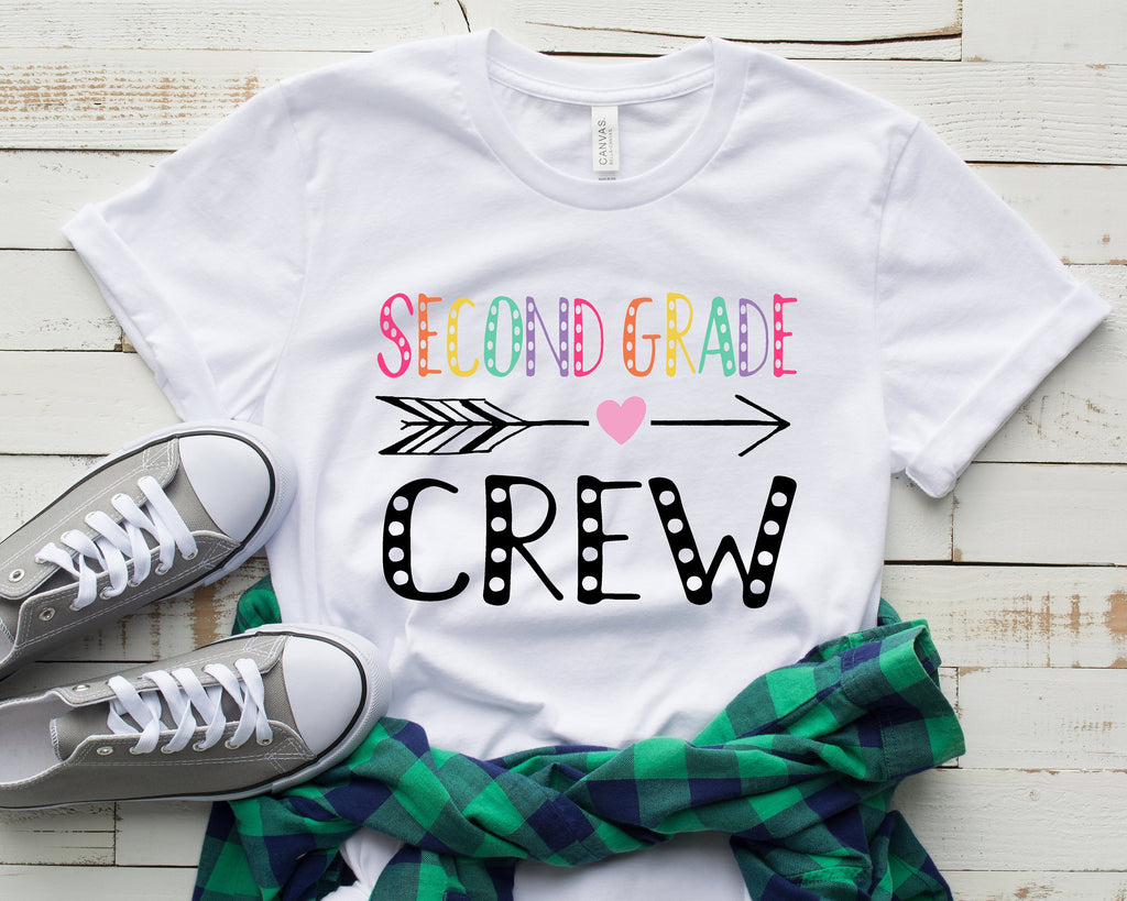 Second Grade Crew Shirt, 2nd grade shirt, Teacher shirt, 2nd Grade team crew t-shirt, 2nd Grade shirt, second grade teacher shirt, Teacher