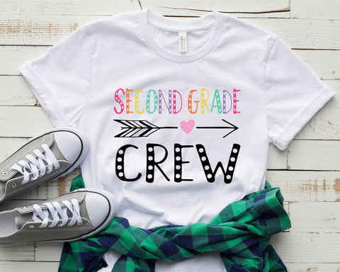 Second Grade Crew Shirt, 2nd grade shirt, Teacher shirt, 2nd Grade team crew t-shirt, 2nd Grade shirt, second grade teacher shirt, Teacher