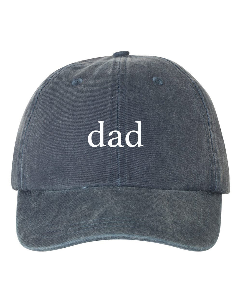 dad Lowercase EMBROIDERED Unstructured Dad Hat Cap, Pigment Dyed Baseball Cap, Baby Announcement, Mom Dad To Be, Choose Hat Color!