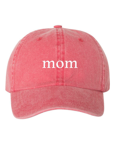 Mom & Dad Lowercase Unstructured Dad Hat Cap, Pigment Dyed Unstructured Baseball Cap, Baby Announcement, Mom Dad To Be, Choose Hat Color!