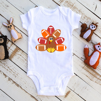 Football Thanksgiving Turkey Baby Infant Bodysuit, Baby Bodysuit, Thanksgiving  Bodysuit, Holiday Baby Bodysuit, Unisex Baby Clothes
