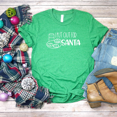 I Put Out For Santa Funny Christmas Shirt, Christmas Day Shirt, Holiday Shirt,  Christmas Humor Shirt, Holiday T-Shirt, Funny Saying Shirt