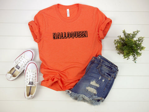 Halloqueen Spiders Halloween Shirt Tee,  Halloween Squad, Halloween Tees, Fall Shirt, Funny Tees, Halloween Costume, Squad T-Shirts - White