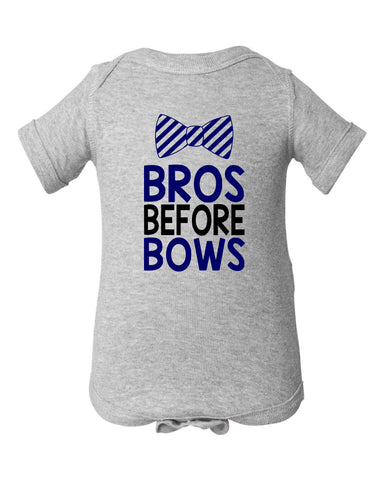Bros Before Bows - Baby Infant Bodysuit, Baby Bodysuit, Welcome Baby Bodysuit, Newborn Outfit, Baby Clothes