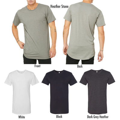 Dog Dad Left Chest Long Body T-Shirt Tee, Dog Shirts, Dog Shirt, Dog Dad Shirts, Dunn Font, Dog Lover, Long Tee Style, 4 Colors Available!