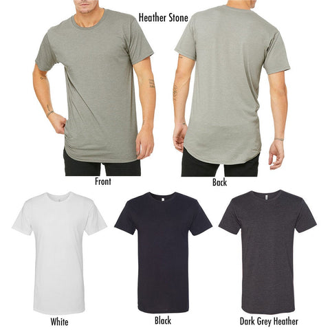 Dog Dad Left Chest Long Body T-Shirt Tee, Dog Shirts, Dog Shirt, Dog Dad Shirts, Dunn Font, Dog Lover, Long Tee Style, 4 Colors Available!