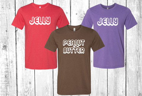 Best Friends Peanut Butter & Jelly Shirt Tees, BFF shirts, Halloween gift, Cute Halloween t shirts, halloween costume shirts, Halloween Tee