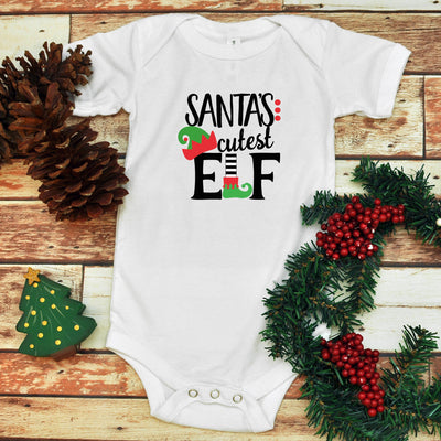 Santa's Cutest Elf, Baby Infant Bodysuit, Baby Bodysuit, Christmas  Bodysuit, Holiday Baby Bodysuit, Unisex Baby Clothes