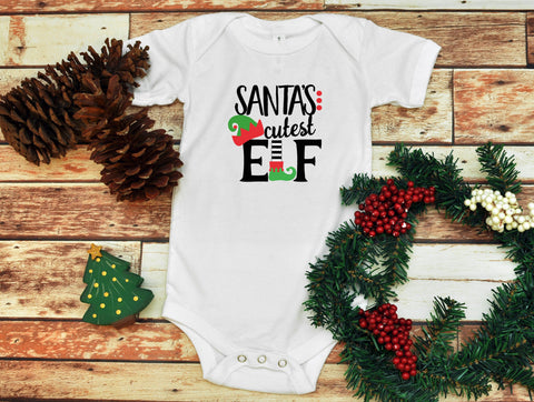 Santa's Cutest Elf, Baby Infant Bodysuit, Baby Bodysuit, Christmas  Bodysuit, Holiday Baby Bodysuit, Unisex Baby Clothes