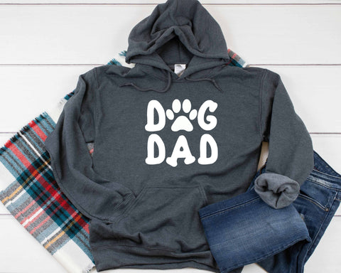 Dog Dad Paw Heavy Blend Hooded Sweatshirt Hoodie, Dog Dad Hoodie, Dog Dad Hooded Sweater, Dog Dad, Dog Dad Sweatshirt, Dad Gift, 12 Colors!