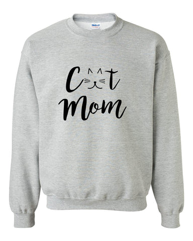 Cat Mom Whiskers Heavy Blend Crewneck Sweatshirt, Cat Lover Sweater, Cat Mom Sweatshirt, Pet Lover Crew Sweater, Dog Mom, Cat Mama