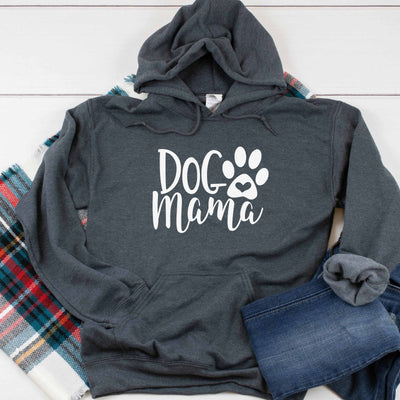 Dog Mama Paw Heavy Blend Hooded Sweatshirt Hoodie, Dog Mom Hoodie, Hooded Sweater, Fur Mama Hoodie, Dog Mom, Dog Mama Hoodie, 12 Colors!