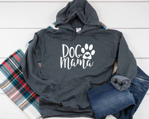Dog Mama Paw Heavy Blend Hooded Sweatshirt Hoodie, Dog Mom Hoodie, Hooded Sweater, Fur Mama Hoodie, Dog Mom, Dog Mama Hoodie, 12 Colors!