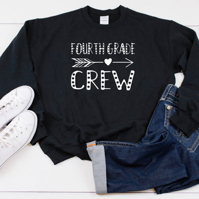 Fourth Grade Crew Heavy Blend Crewneck Sweatshirt, Teacher Sweater, School Teacher Sweatshirt, Teacher Crew Sweater, 4th Grade Crew