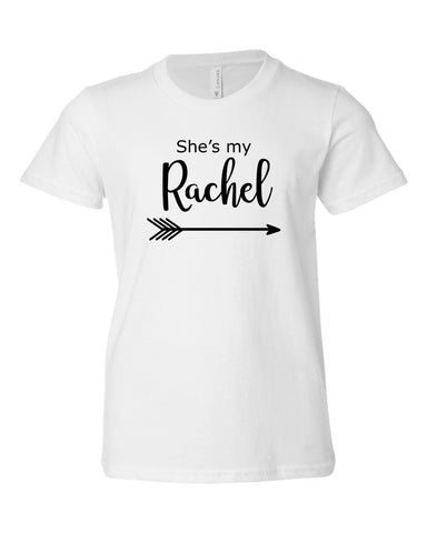 Kid Best friend shirts, she's my rachel, she's my monica, bestie Youth T-Shirt, Youth shirt, bff matching tshirt, besties matching shirt