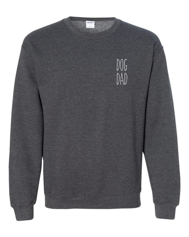 Dog Dad Left Chest Heavy Blend Crewneck Sweatshirt, Dog Sweater, Dog Dad Sweatshirt, Dog Dad Crew Sweater, Dog Dad, Fathers Day Sweater