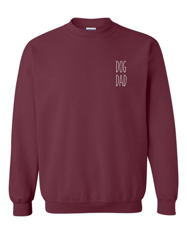 Dog Dad Left Chest Heavy Blend Crewneck Sweatshirt, Dog Sweater, Dog Dad Sweatshirt, Dog Dad Crew Sweater, Dog Dad, Fathers Day Sweater