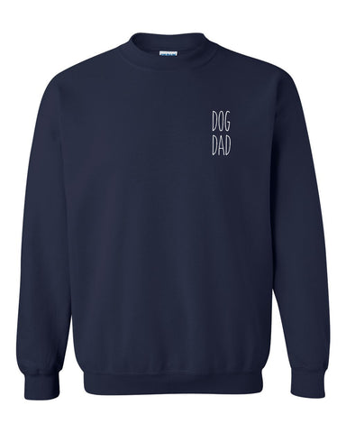 Dog Dad Left Chest Heavy Blend Crewneck Sweatshirt, Dog Sweater, Dog Dad Sweatshirt, Dog Dad Crew Sweater, Dog Dad, Fathers Day Sweater