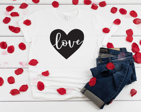 Love Heart Valentine T-Shirt, Valentines Day Shirt, Heart Shirt, V Day Shirt,  Valentines Day Shirt, Heart, Love