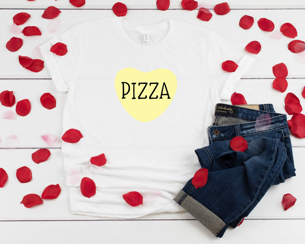 Pizza Candy Heart Valentine T-Shirt, Valentines Day Shirt, Heart Shirt, V Day Shirt,  Funny Shirt, Heart Candy, Sweet Hearts, Pizza Shirt