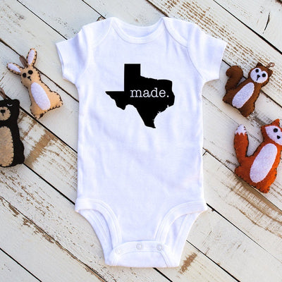 Texas Made Baby Infant Bodysuit, Baby Bodysuit, Made In Texas Bodysuit, Texas Baby Bodysuit, Unisex Baby Clothes, Baby Shower Gift