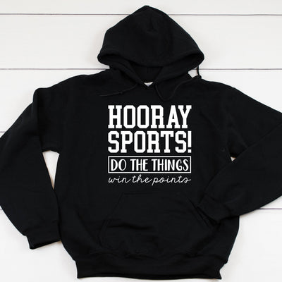 Hooray Sports Heavy Blend Hooded Sweatshirt Hoodie, Funny Football Hoodie, Sunday Game Day Hoodie, Game Day, Football, 12 Colors!