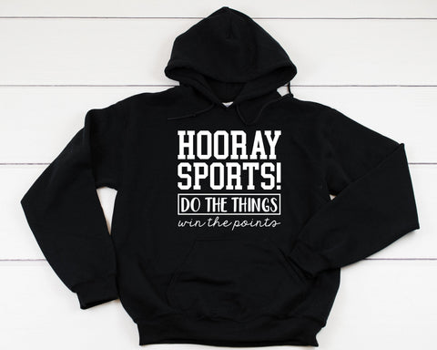 Hooray Sports Heavy Blend Hooded Sweatshirt Hoodie, Funny Football Hoodie, Sunday Game Day Hoodie, Game Day, Football, 12 Colors!