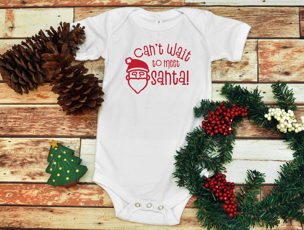Can't Wait to Meet Santa, Baby Infant Bodysuit, Baby Bodysuit, Christmas  Bodysuit, Holiday Baby Bodysuit, Unisex Baby Clothes