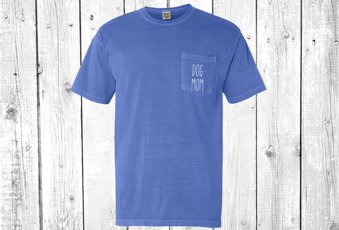 Dog Mom Pocket T-Shirt Tee, Comfort Colors Shirts, Fur Mom Shirts, Dog Shirt, Dog Mom Shirts, Dog Parent, Mom Shirts, More Colors Available!
