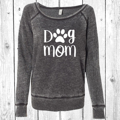 Dog Mom Paw Women's Sponge Fleece Wideneck Sweatshirt, Dog Lover Sweater, Dog Mom Wide Neck Sweatshirt, Pet Lover Sweater, Dog Mom, Fur Mama