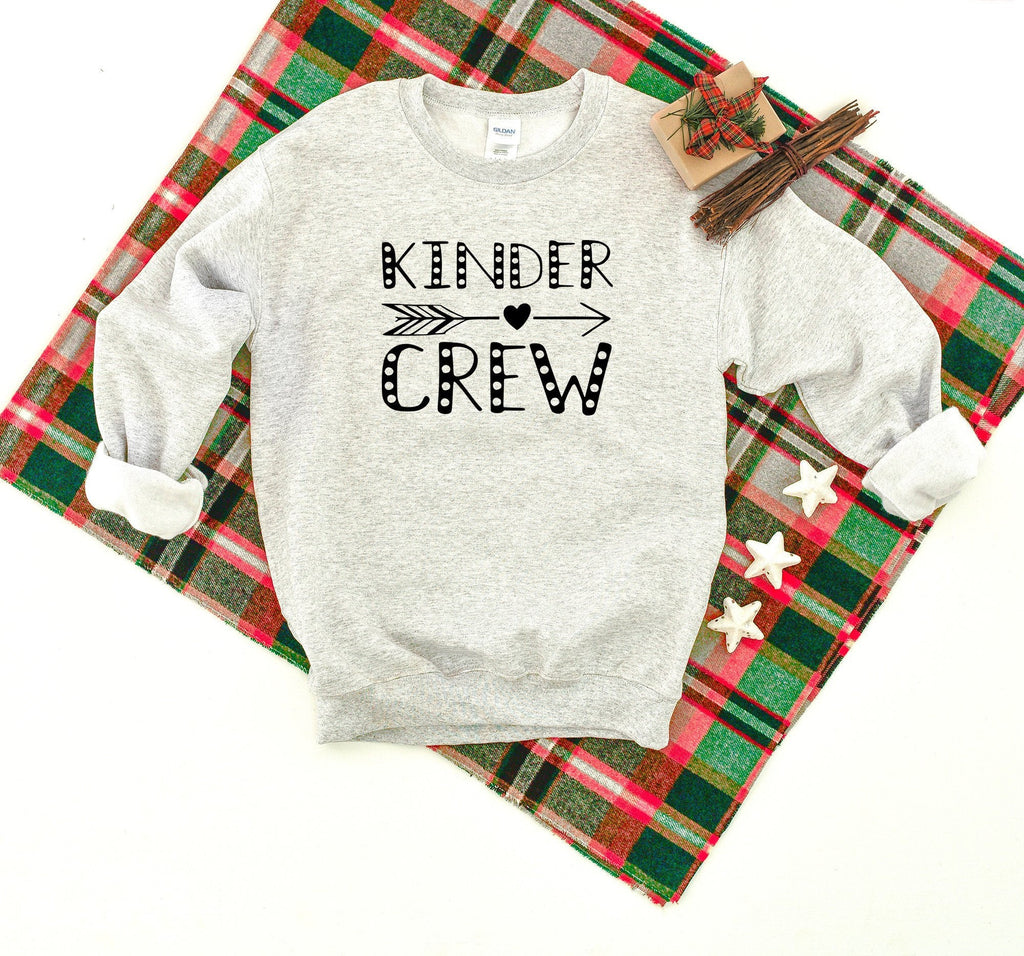 Kinder Crew Heavy Blend Crewneck Sweatshirt, Teacher Sweater, School Teacher Sweatshirt, Teacher Crew Sweater, Kindergarten Grade Crew