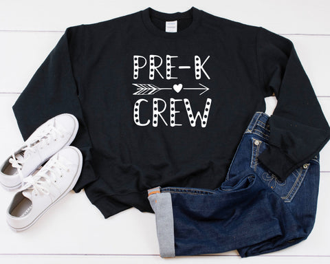 Pre-K Crew Heavy Blend Crewneck Sweatshirt, Teacher Sweater, School Teacher Sweatshirt, Teacher Crew Sweater, Pre-School Grade Crew