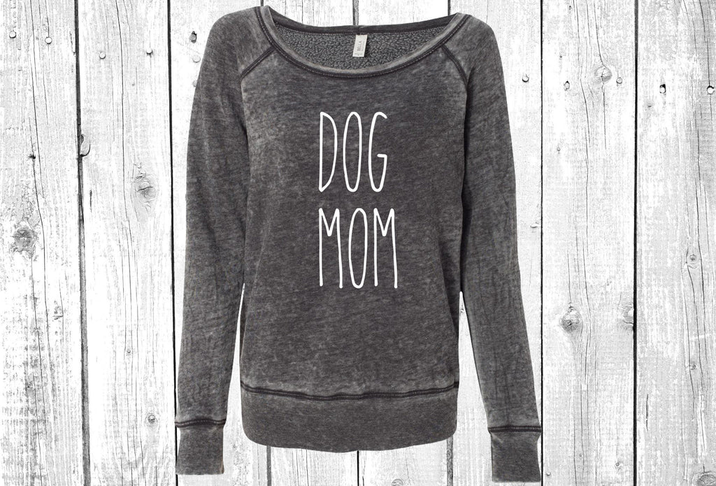 Dog Mom Women's Sponge Fleece Wideneck Sweatshirt, Dog Lover Sweater, Dog Mom Wide Neck Sweatshirt, Pet Lover Sweater, Dog Mom, Fur Mama