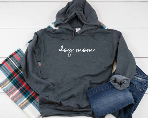 Dog Mom Script Heavy Blend Hooded Sweatshirt Hoodie, Dog Mom Hoodie, Hooded Sweater, Fur Mama Hoodie, Dog Mom, Dog Mama Hoodie, 12 Colors!