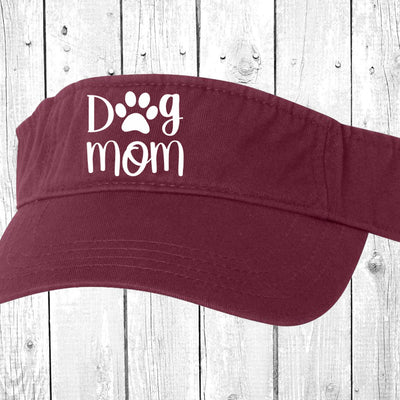 Dog Mom Paw Visor Hat, Dog Lover Sun Visor Cap, Fur Mama Visor, Dog Mama Visor, Gift For Dog Mom, 13 Colors!